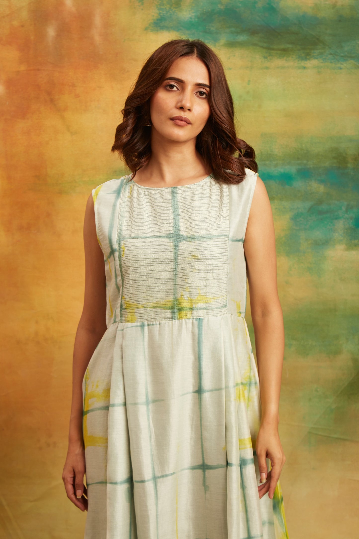Yellow Square Dress Separate
