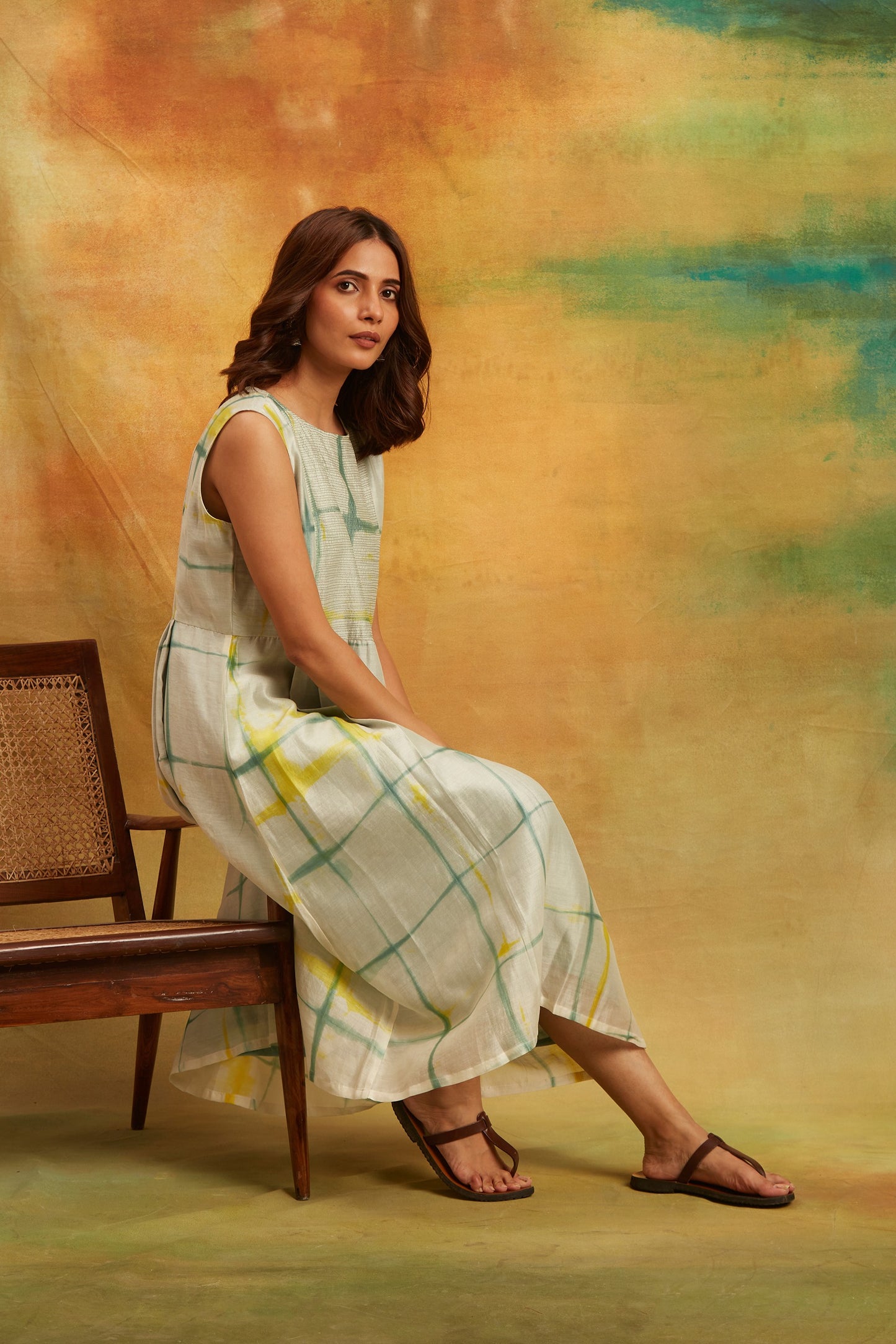 Yellow Square Dress Separate