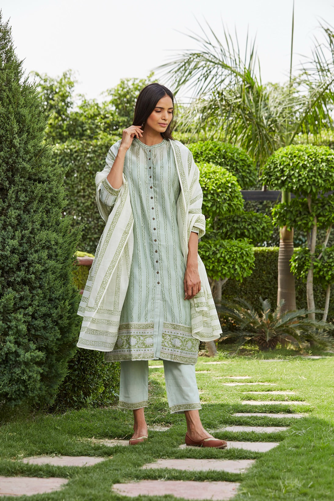 Olive Dhari Kurta Set Set of 4