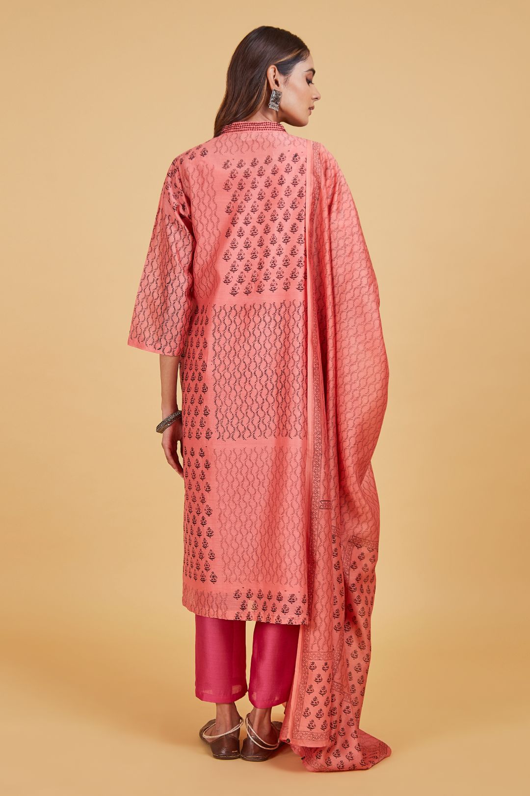Black Pink Classic Kurta Set