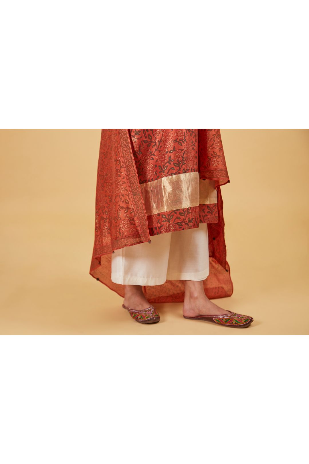Kantha Silk Kurta Set
