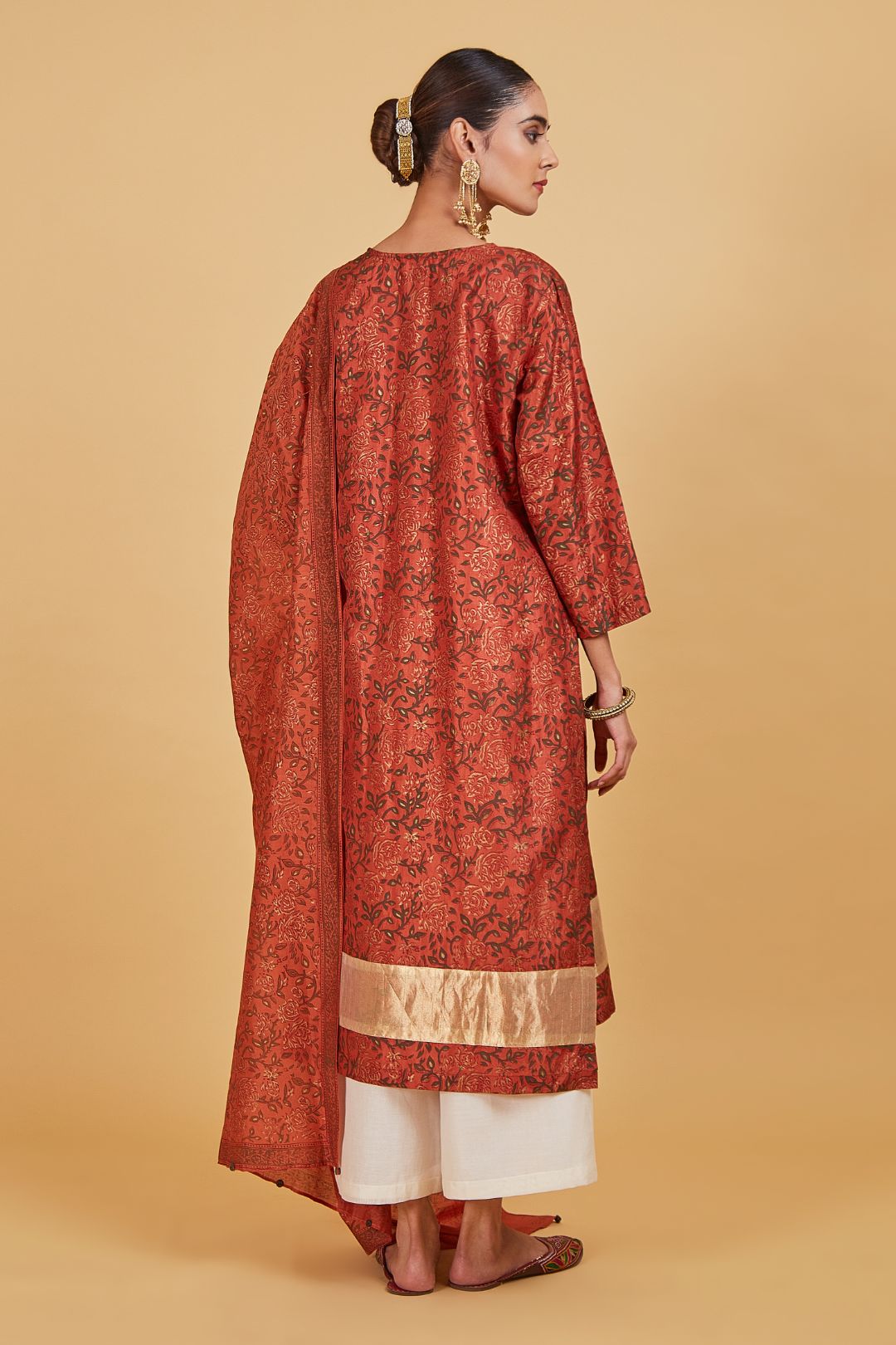 Kantha Silk Kurta Set