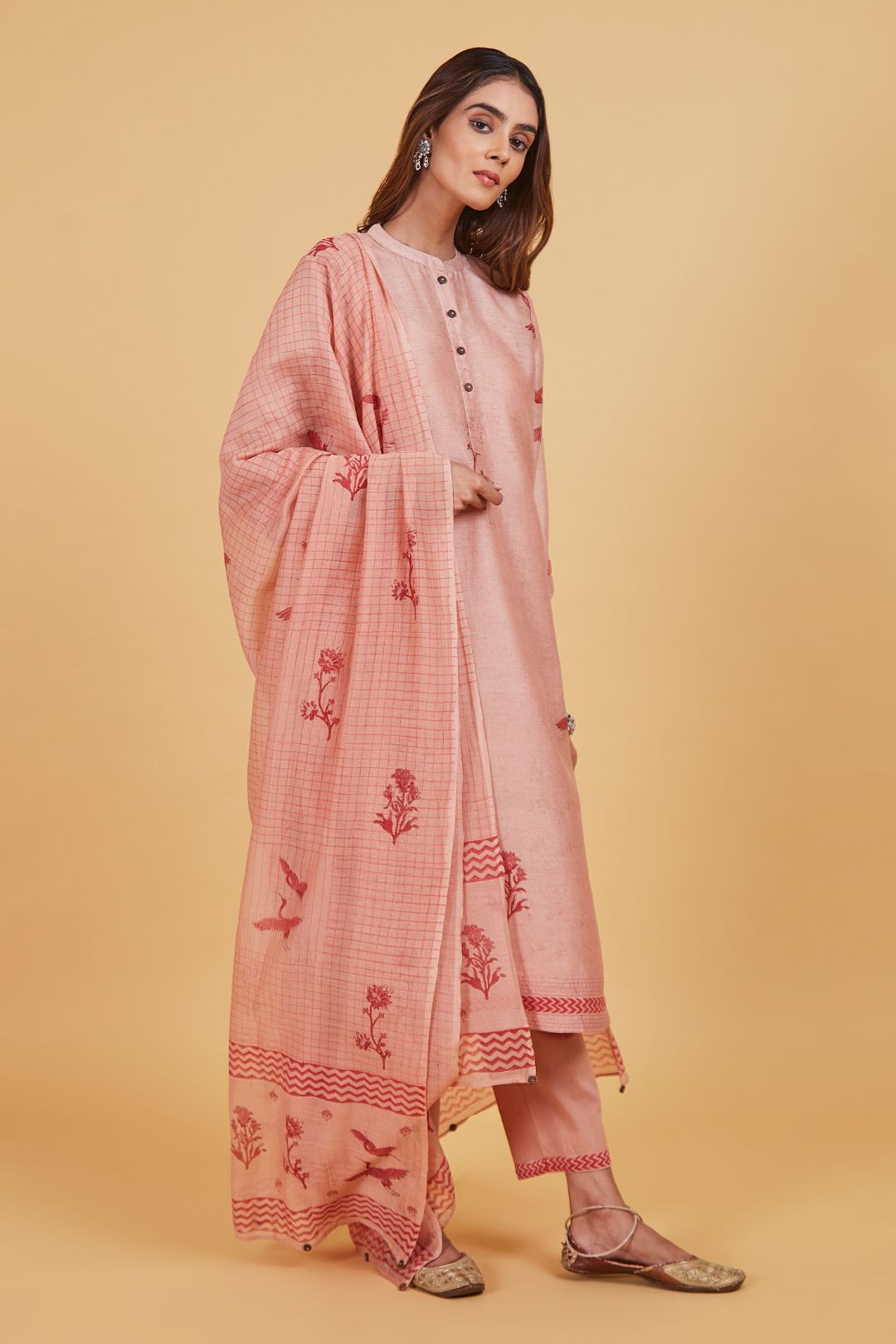 Red Bird Classic Kurta Set