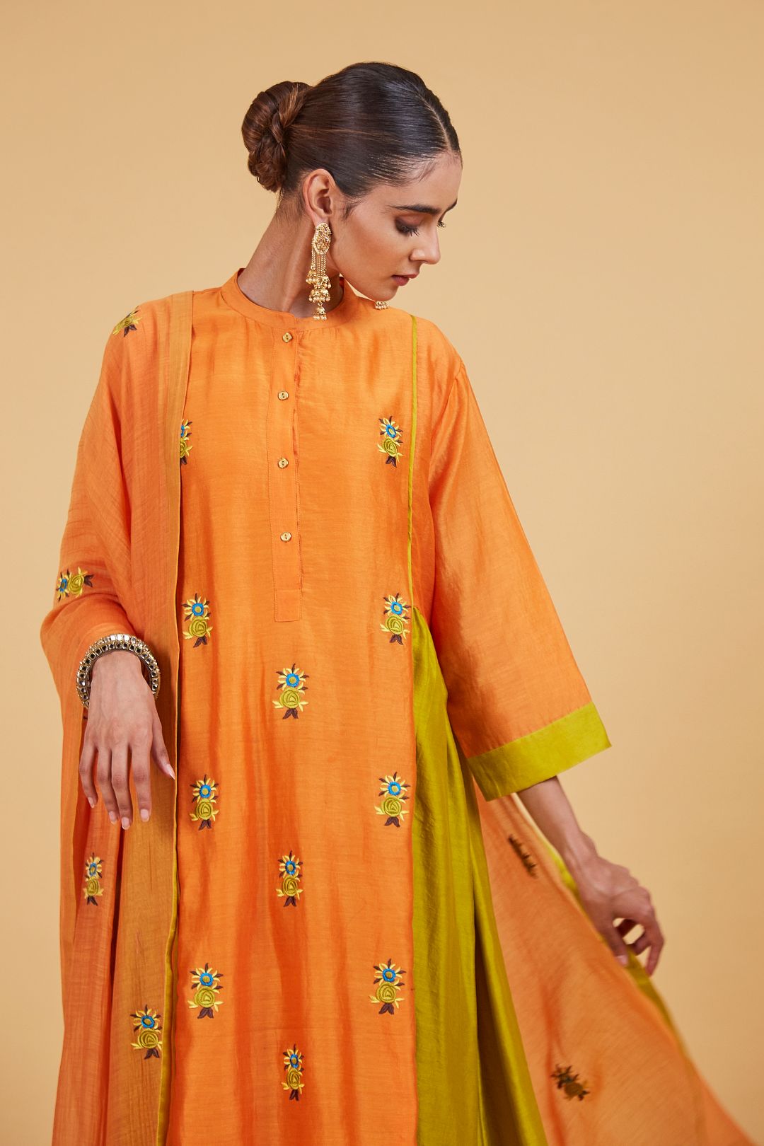 Rose Orange Classic Kurta Set