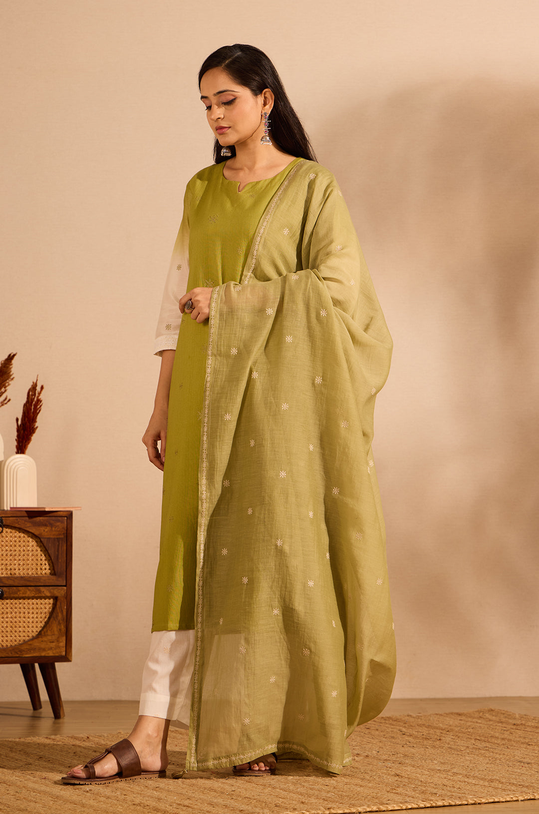 Sage Moroccan Suit-Set Of 3
