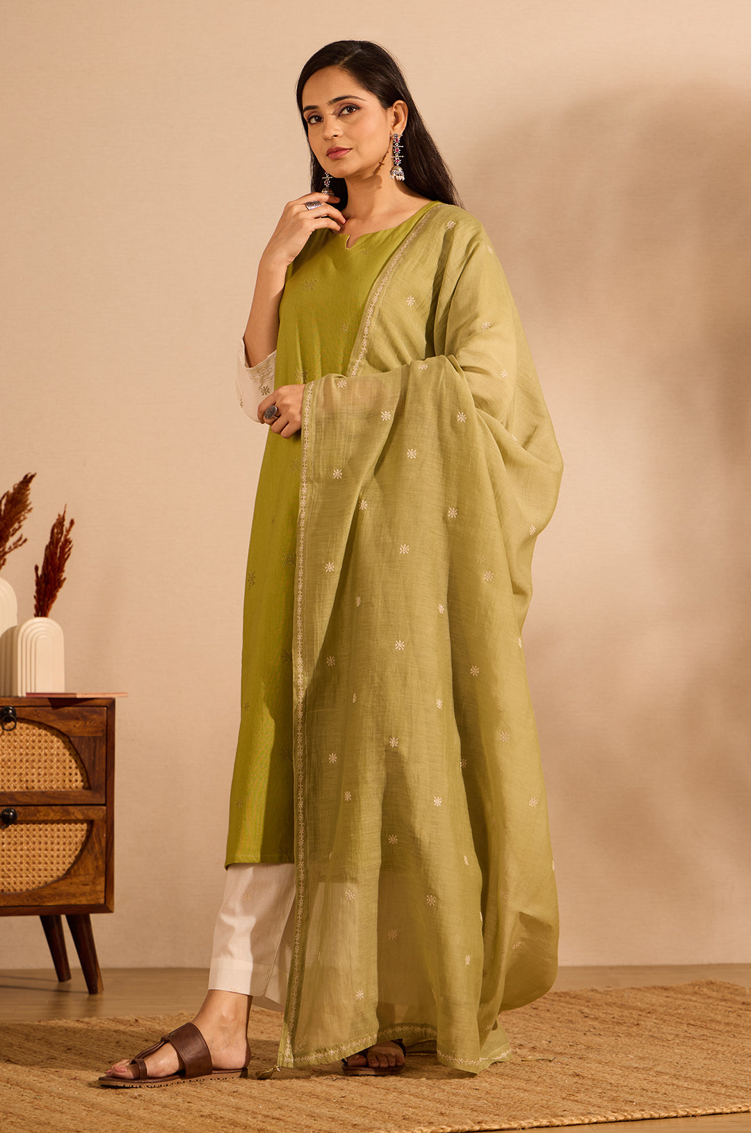 Sage Moroccan Suit-Set Of 3