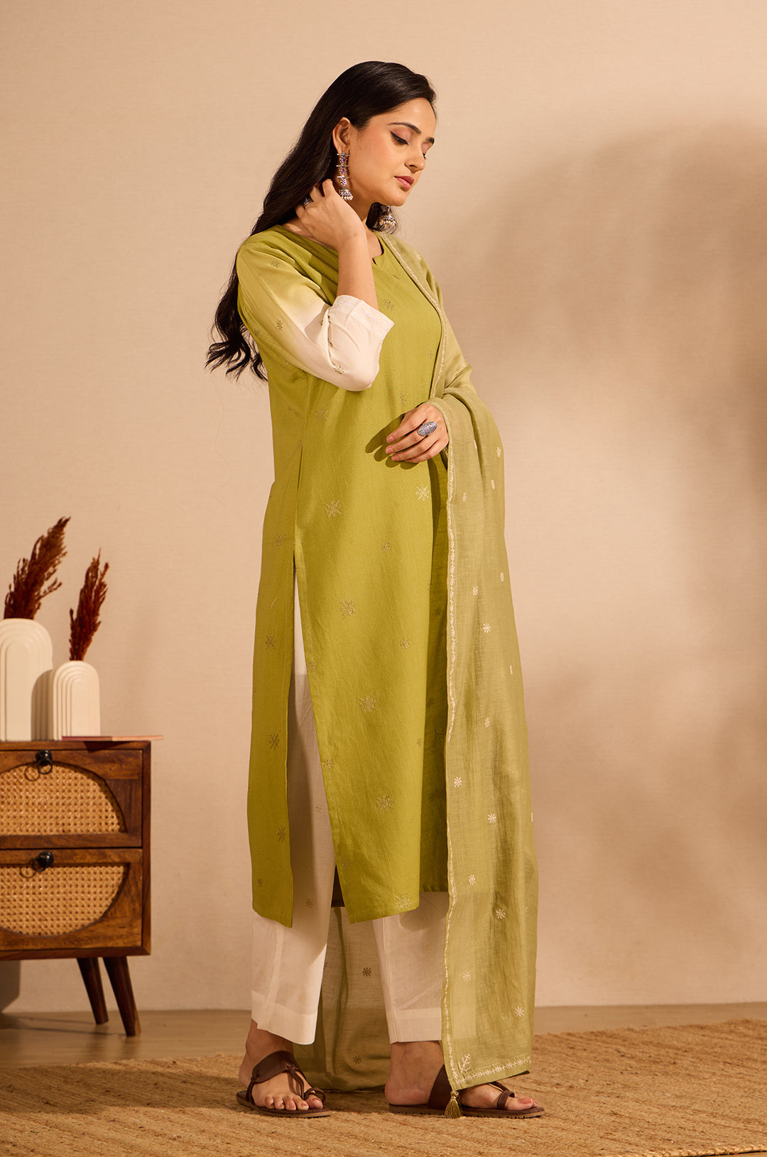 Sage Moroccan Suit-Set Of 3