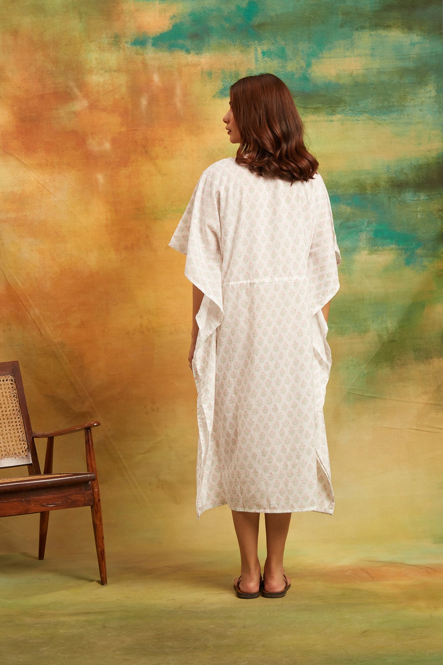 Dobby Pink Kaftan Separate