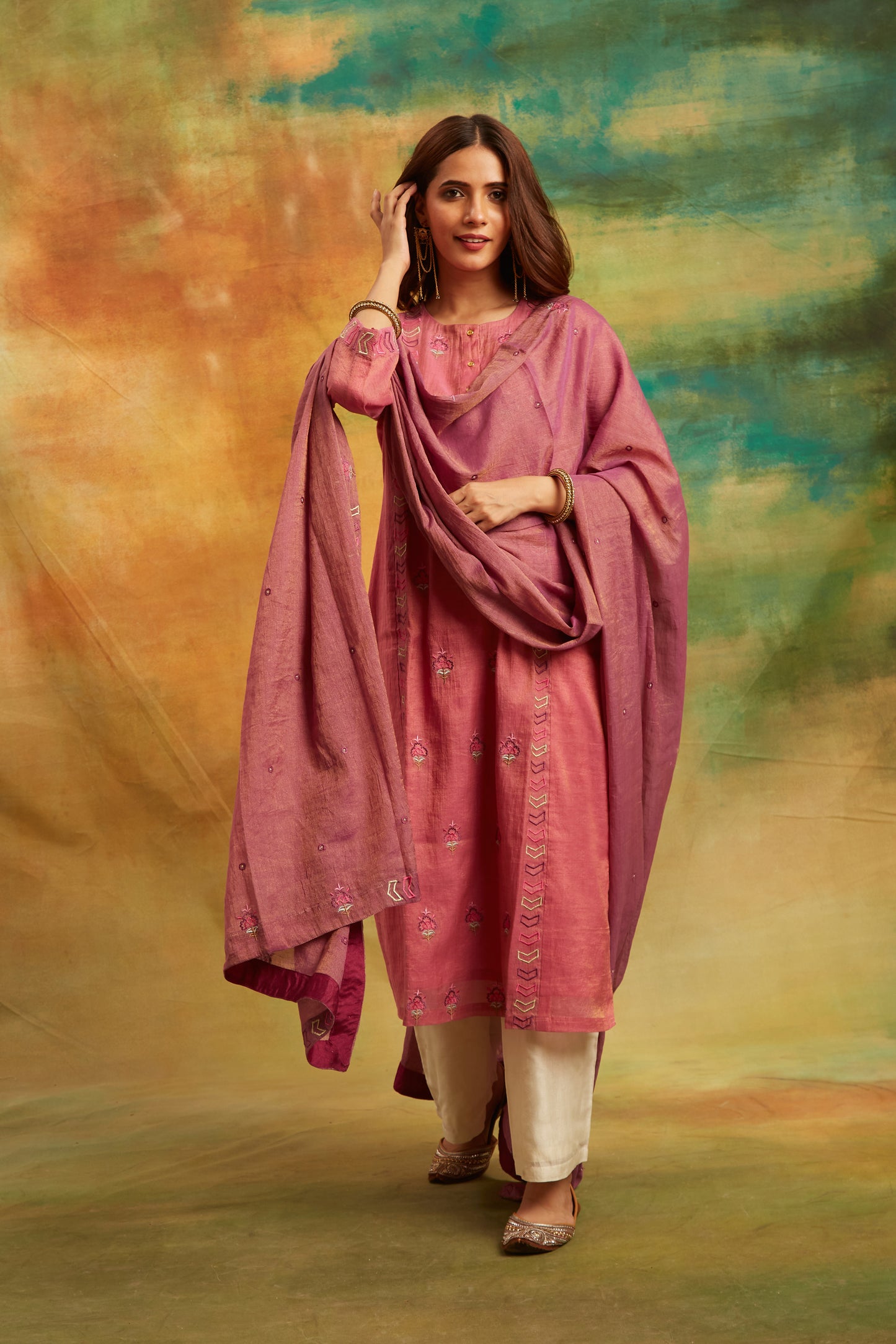 Phooll Pink Kurta Set, Set of 3