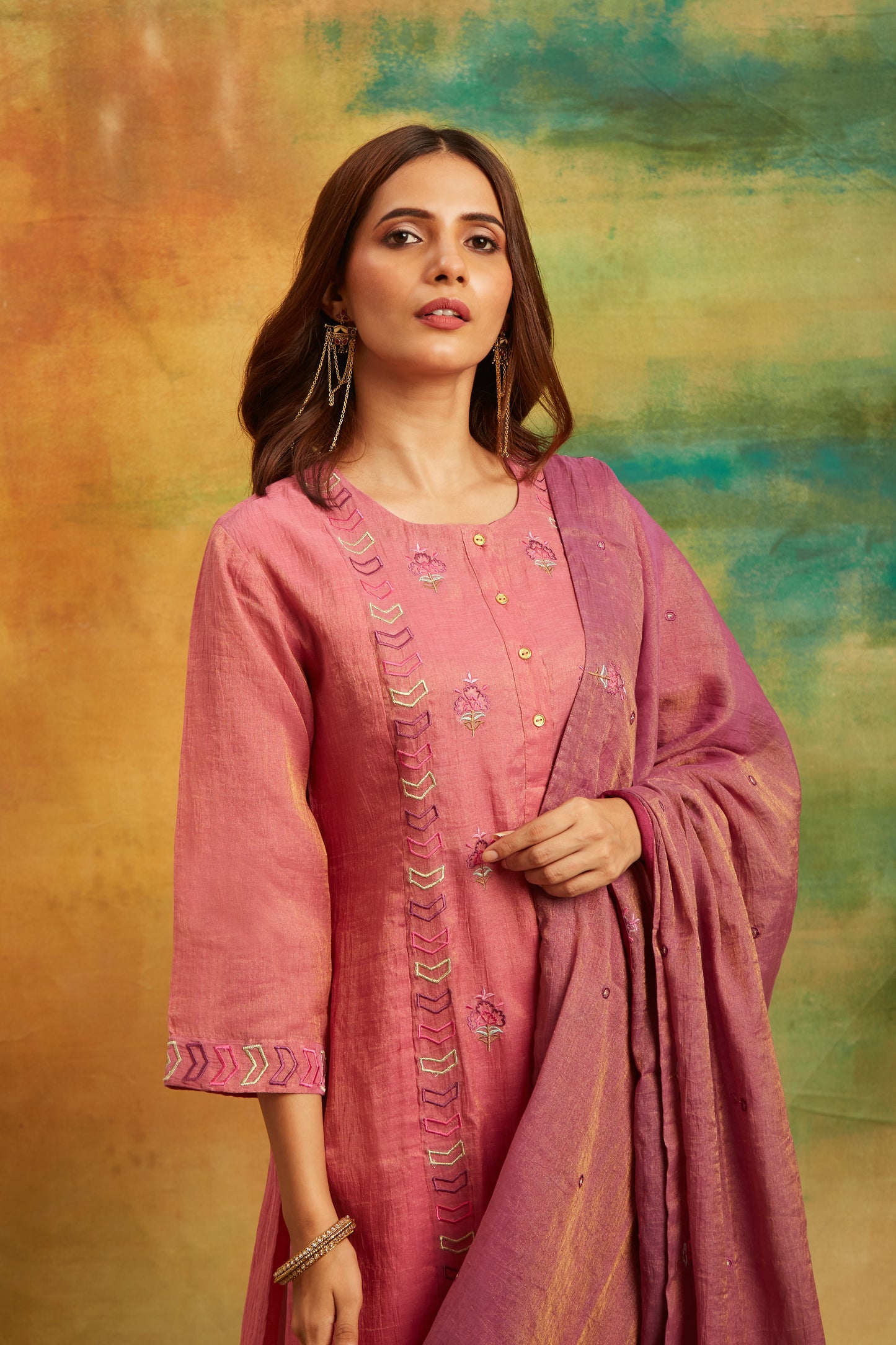 Phooll Pink Kurta Set, Set of 3