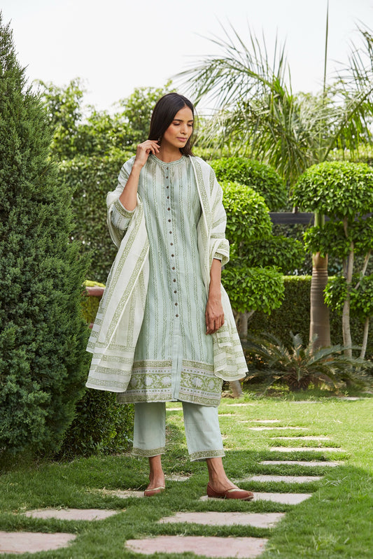 Olive Dhari Kurta Set Set of 4