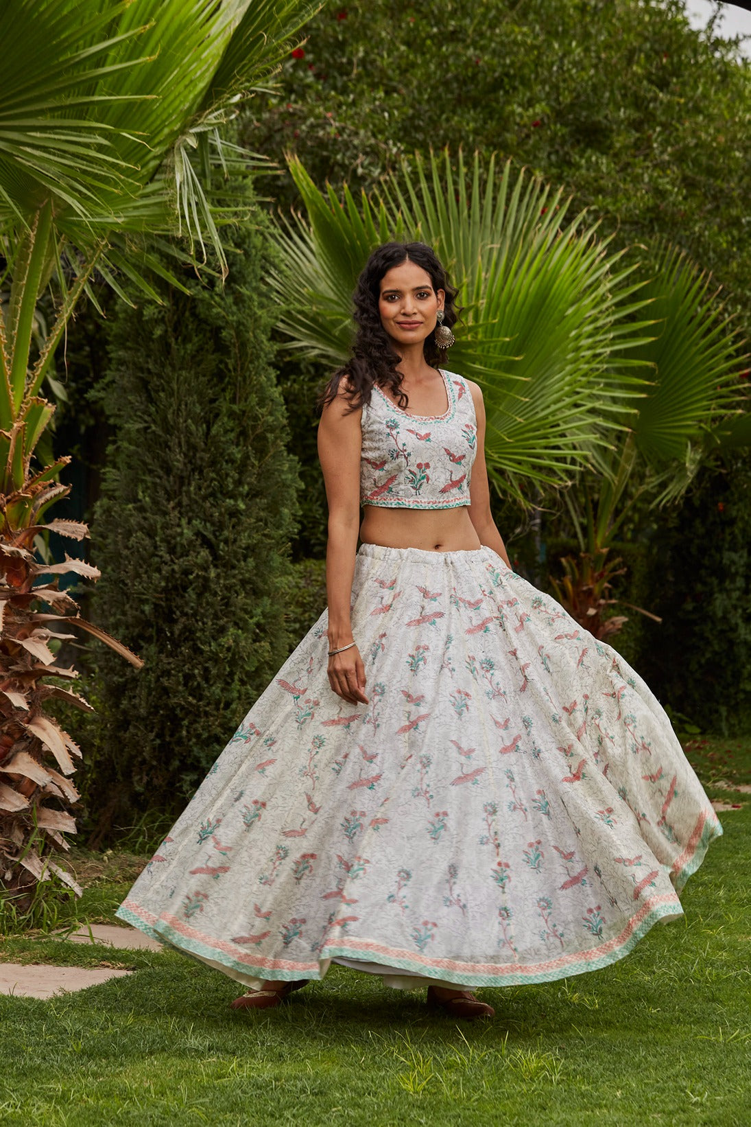Bird Lehenga Set Set  of 3