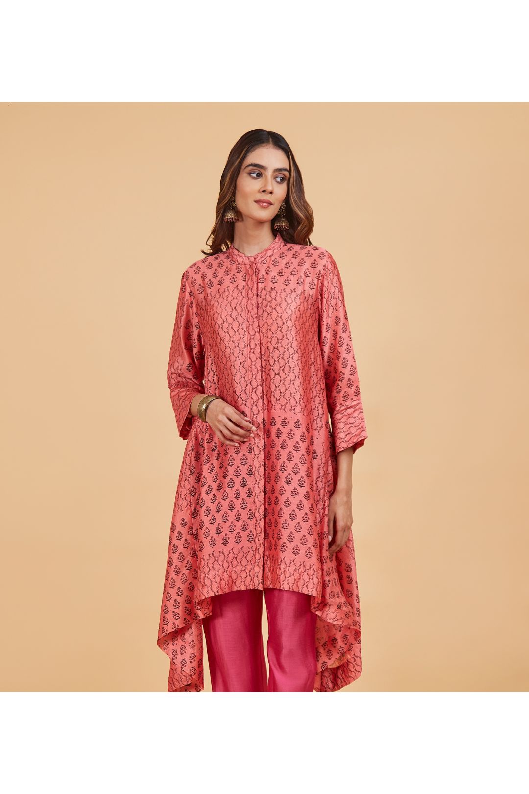 Black Pink Short kurta