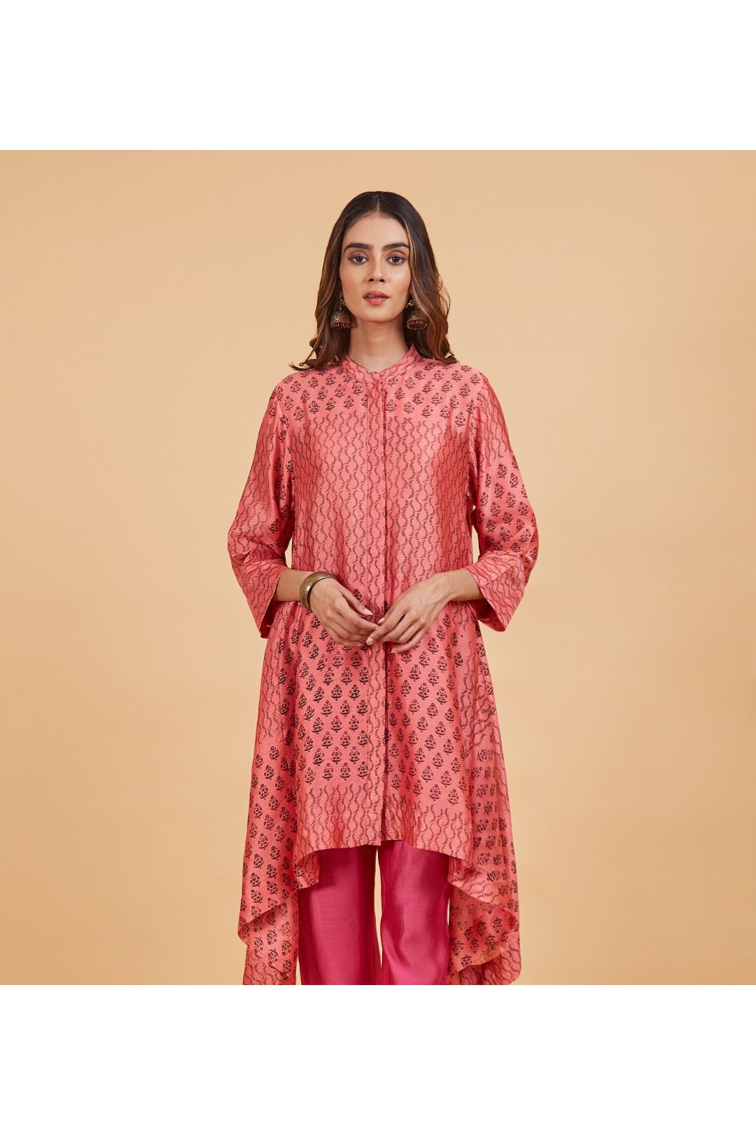 Black Pink Short kurta