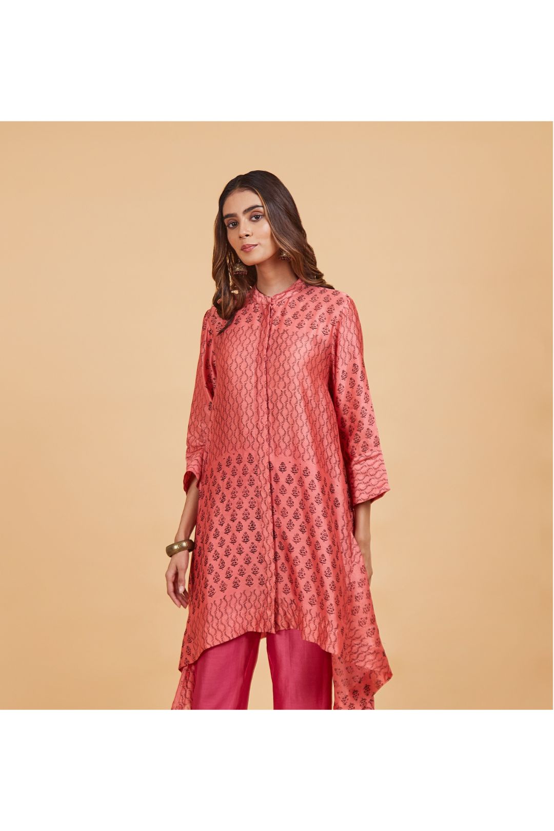Black Pink Short kurta