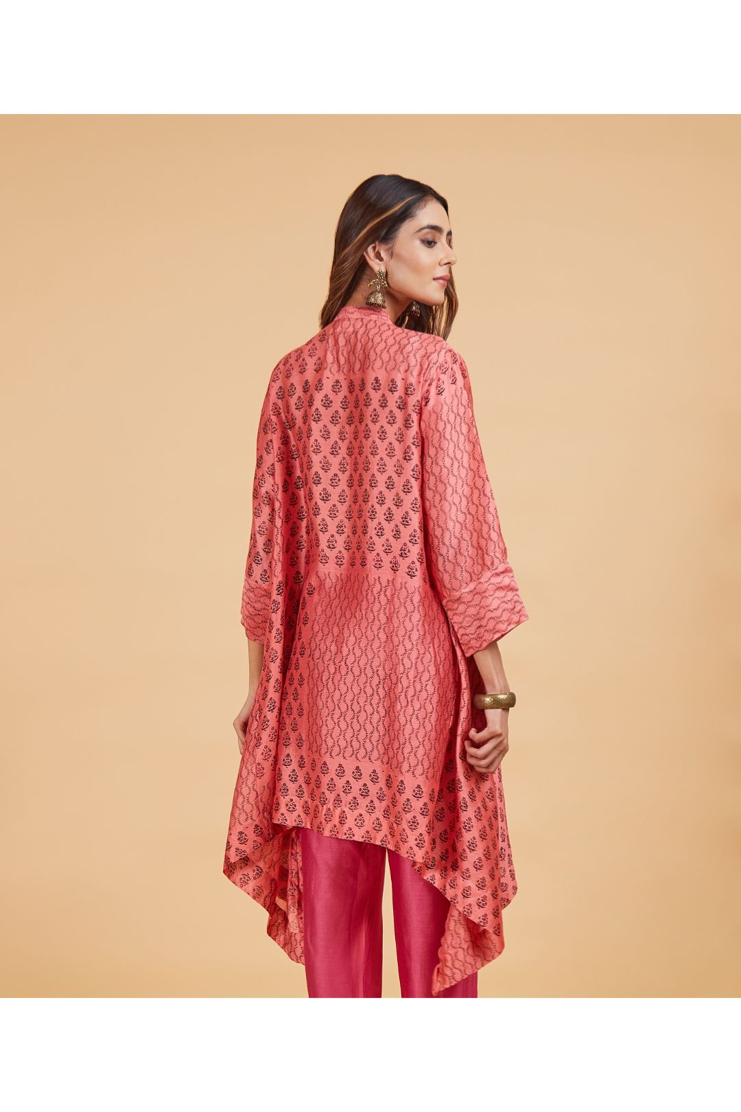 Black Pink Short kurta