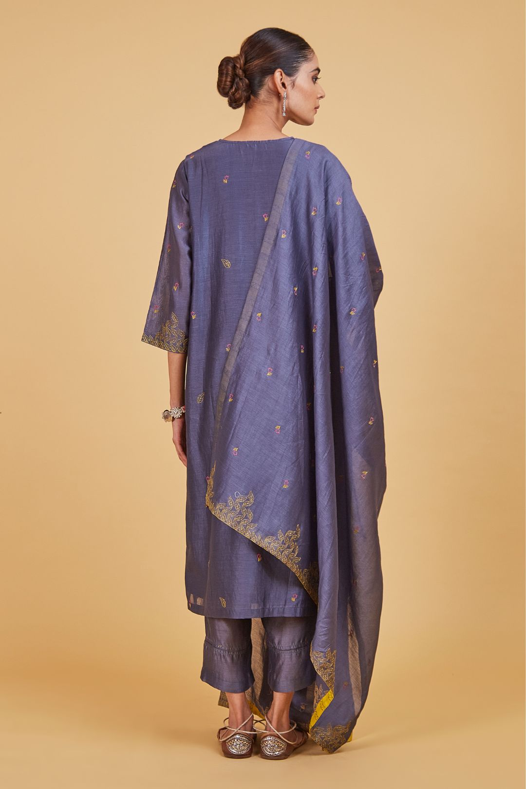 Grey Dhari Classic Kurta Set