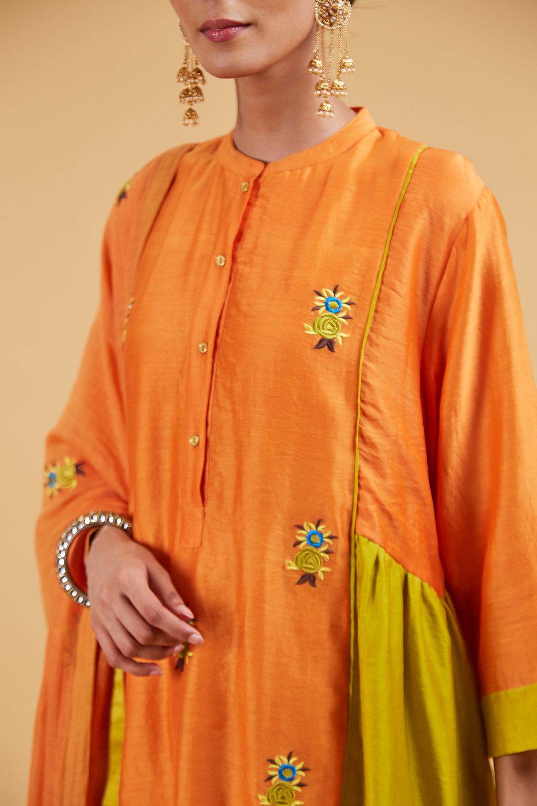 Rose Orange Classic Kurta Set