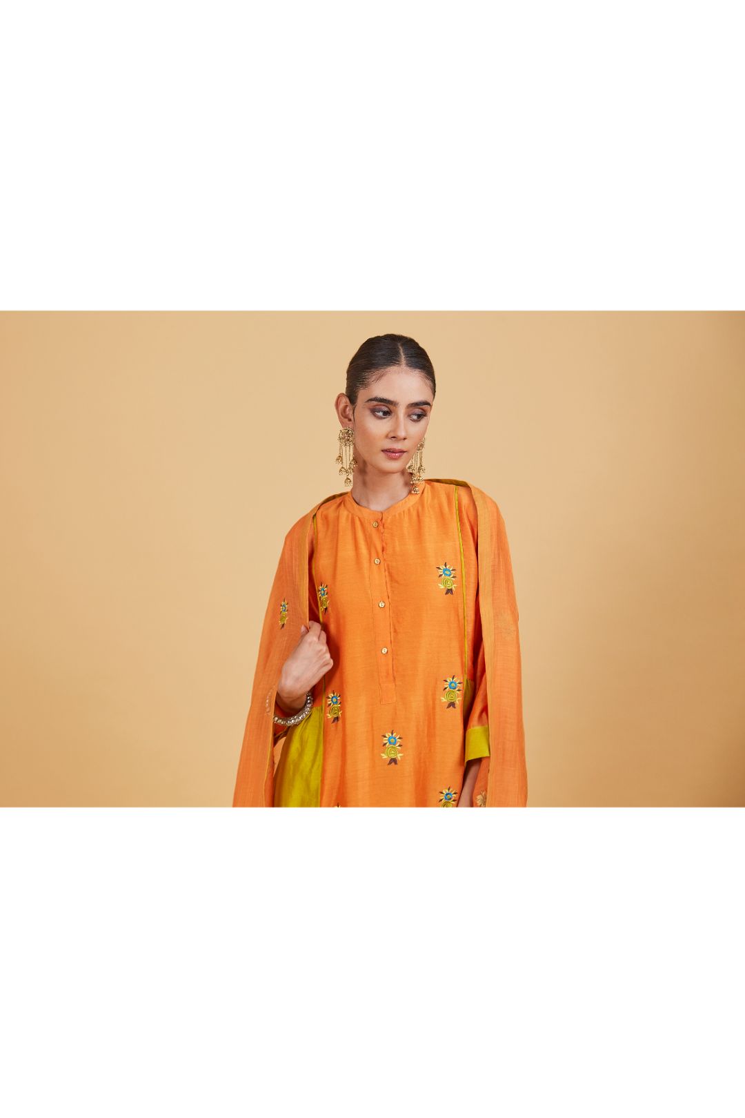 Rose Orange Classic Kurta Set